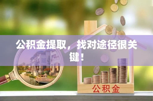 巴音郭楞公积金提取，找对途径很关键！